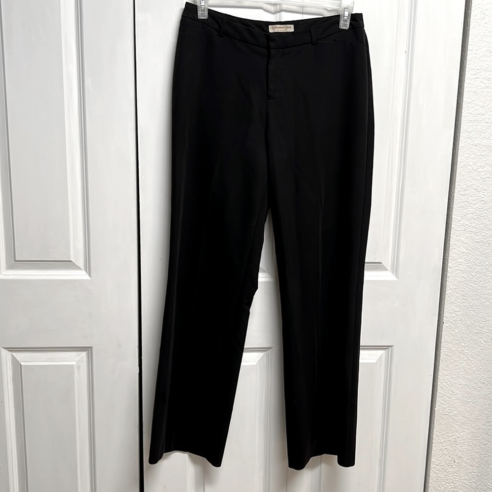 Coldwater Creek Black 2 Pocket Mid Rise National Fit Dress Pants Size 10